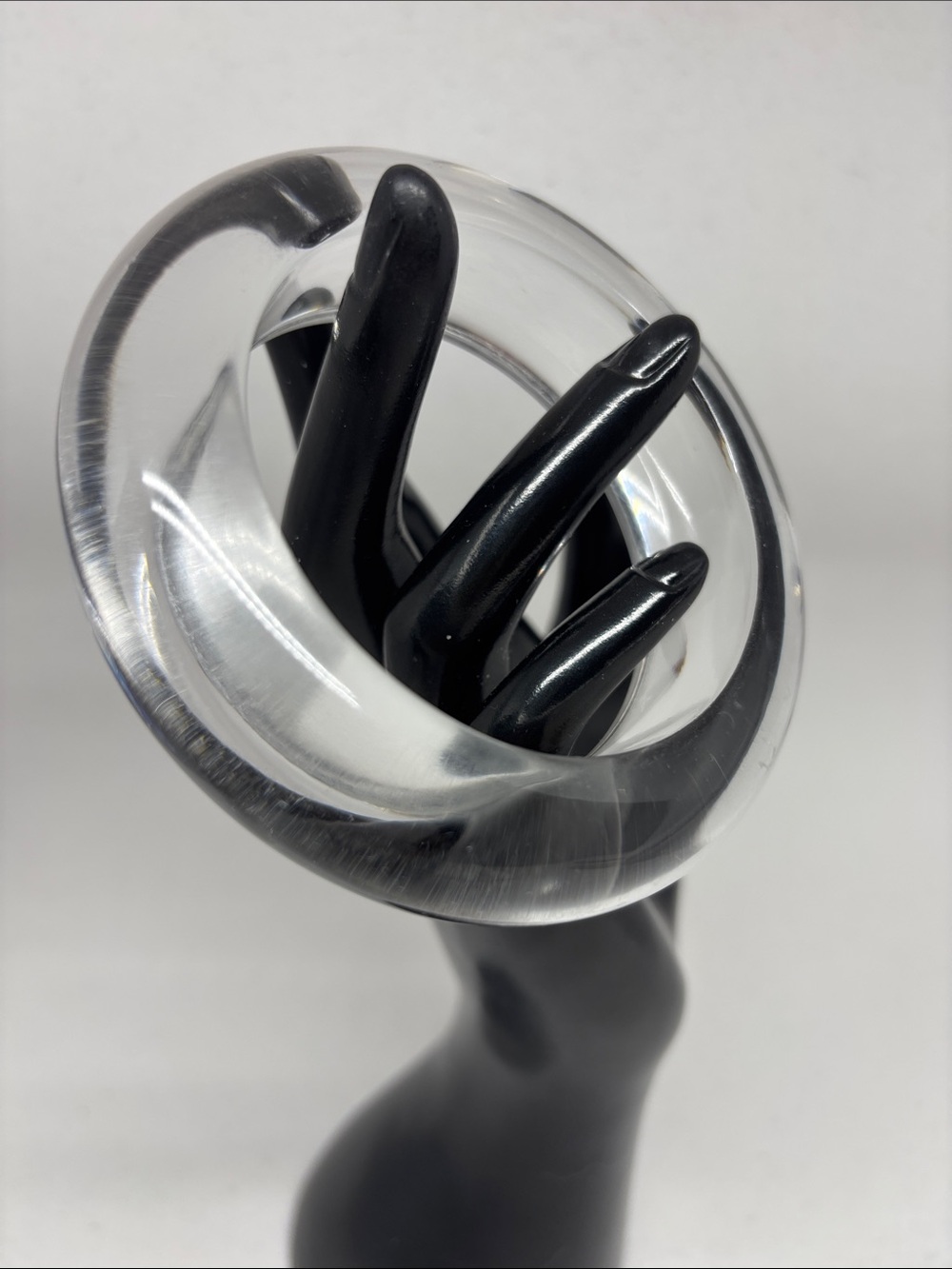 Vintage Clear Lucite Bangle Bracelet